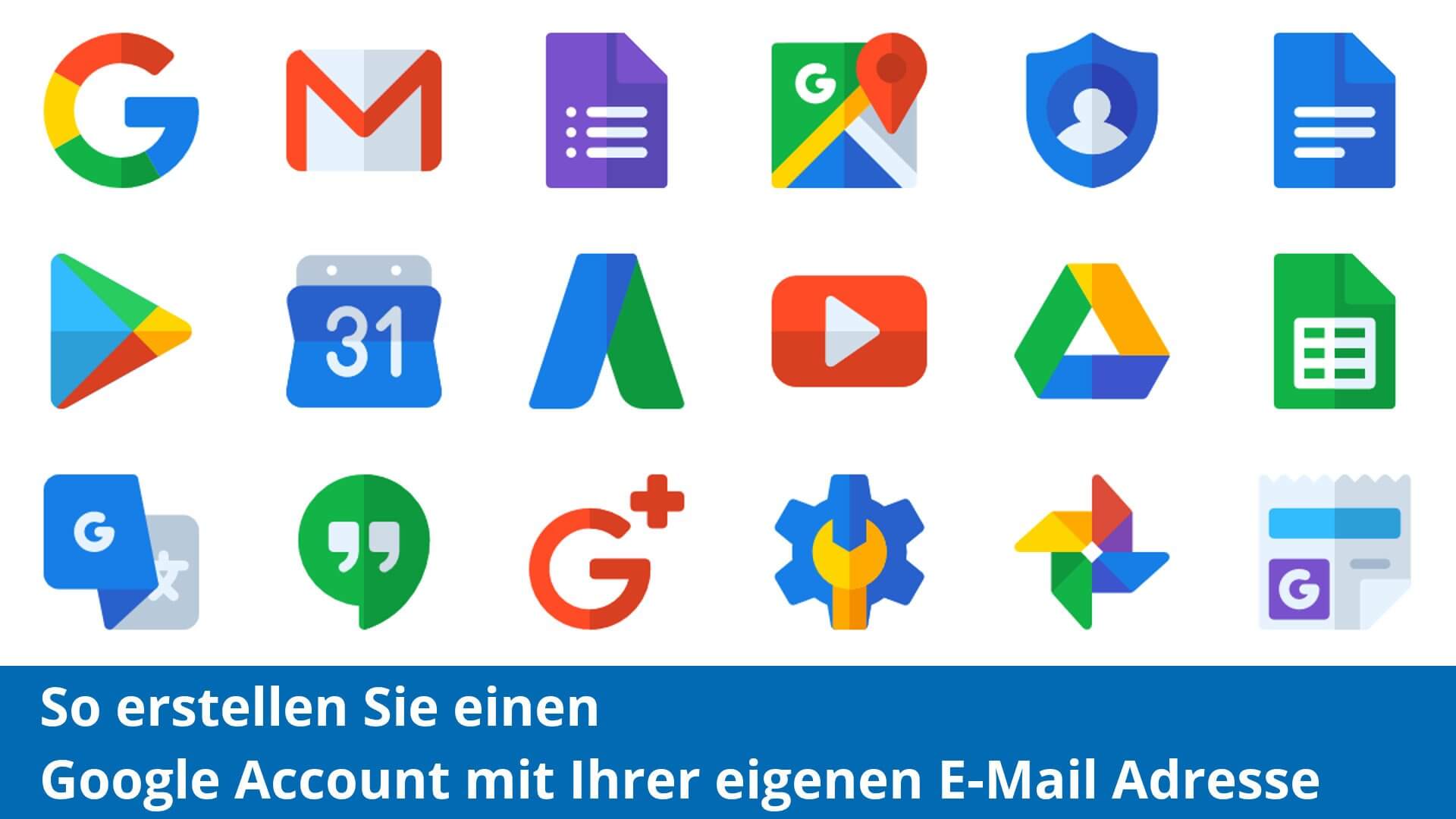 Grafik mit vielen Googleicons